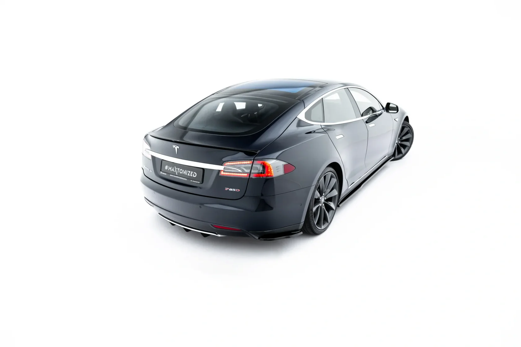 Spoiler Cap V.2 Tesla Model S Mk1 Maxton Glans Zwart