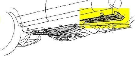 bodemplaatdeel, voor, rechts Mercedes E klasse, W123, 1976-1985