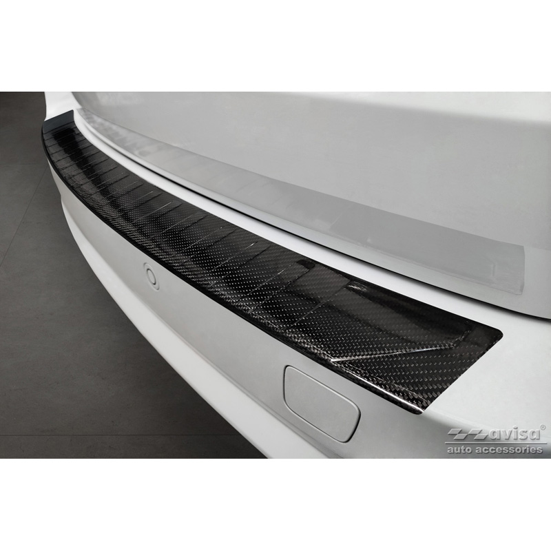 Echt 3D Carbon Achterbumperprotector  BMW X5 F15 2013-2018 met M-Pakket 'Ribs'