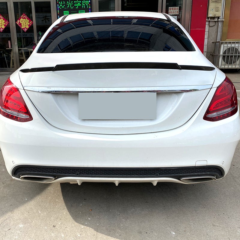 Achterspoiler  Mercedes C-Klasse W205 Sedan 2014-2021 (ABS Glanzend zwart)