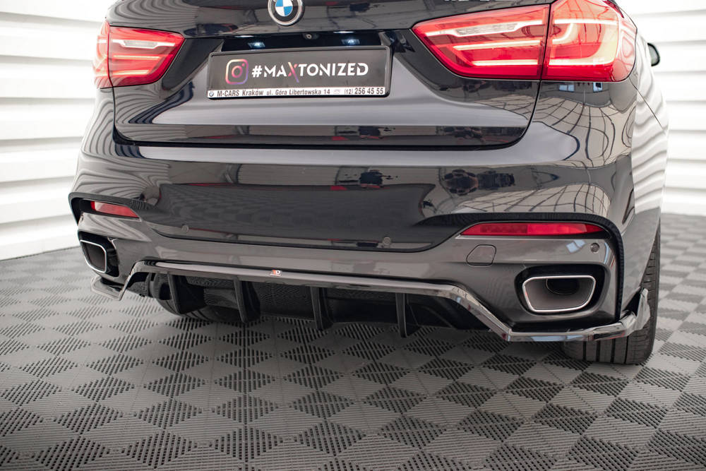 Diffuser BMW X6 M pakket F16 Maxton Glans Zwart
