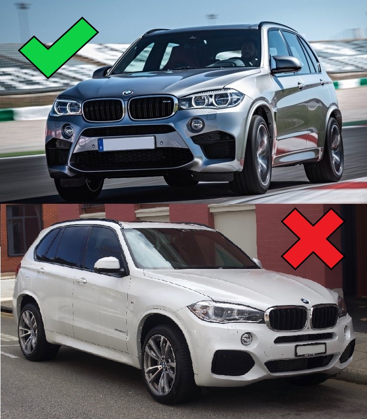 Voorspoiler V.2 BMW X5M F85 / X6M F86 Maxton Glans Zwart