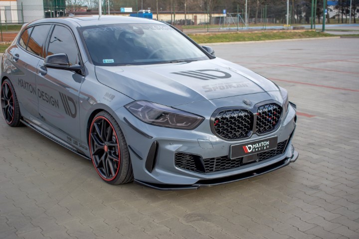 Voorspoiler BMW 1 Serie F40 M-Pack/ M135i Glans Zwart V3