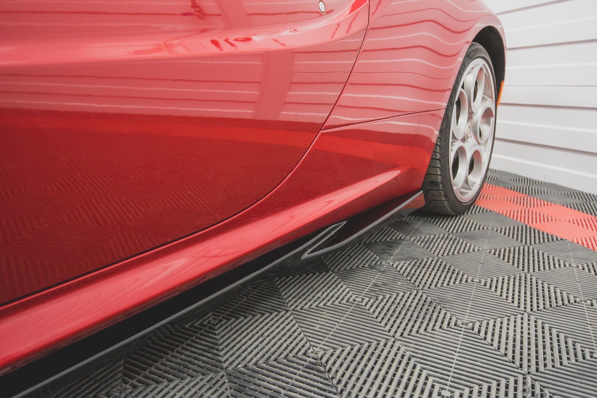 Zijskirts Alfa Romeo 4C Maxton Glans Zwart Kopiëren