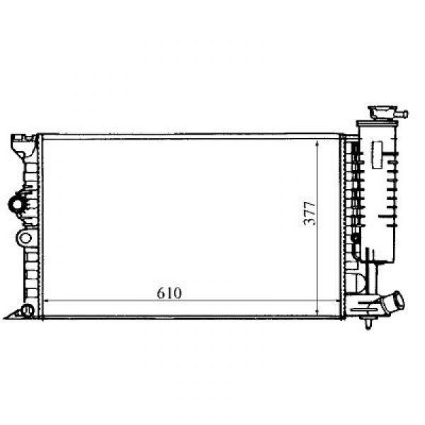 Radiator XANTIA Peugeot 406 95->> 610x378 1.61.82.0MAN -AC