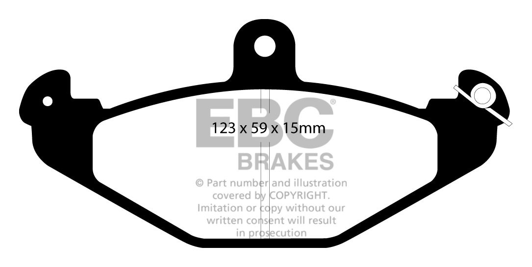 EBC Brakes RENAULT Safrane 3.0 92-96 Remblokken achterzijde gree