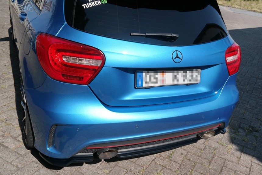 Diffuser Mercedes-benz W176 AMG-line Maxton Design glans zwart