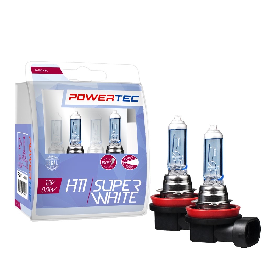 Mtech Powertec SuperWhite H11 lampen 12V DUO