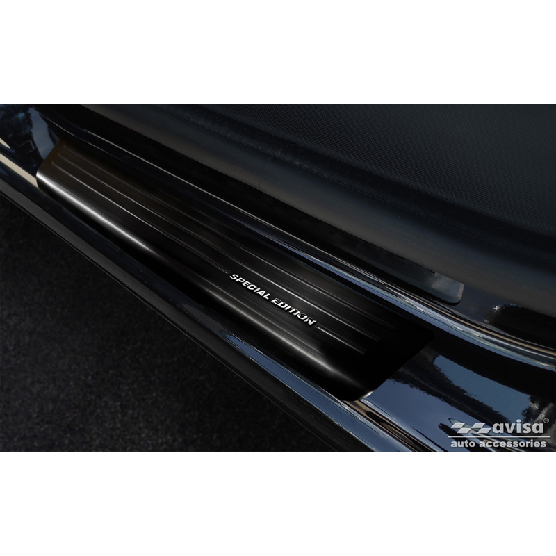 Zwart RVS Instaplijsten  Smart ForFour (W453) 2014-2020 & FL 2020- incl. EQ 'Special Edition' - 4-delig