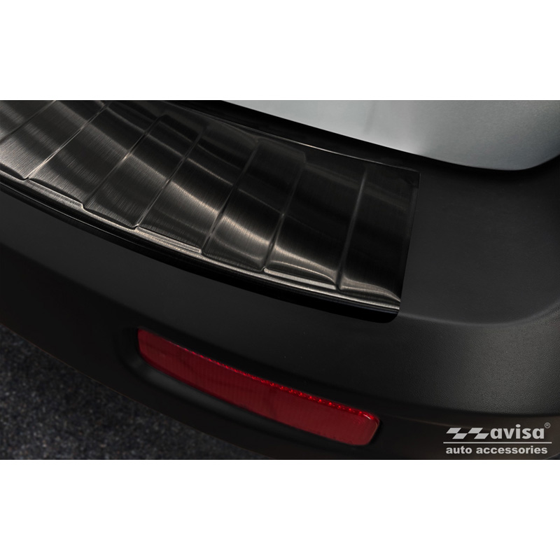 Zwart RVS Achterbumperprotector  Ford Tourneo Connect/Transit Connect 2014-2017 & FL 2017-2022 'Ribs'