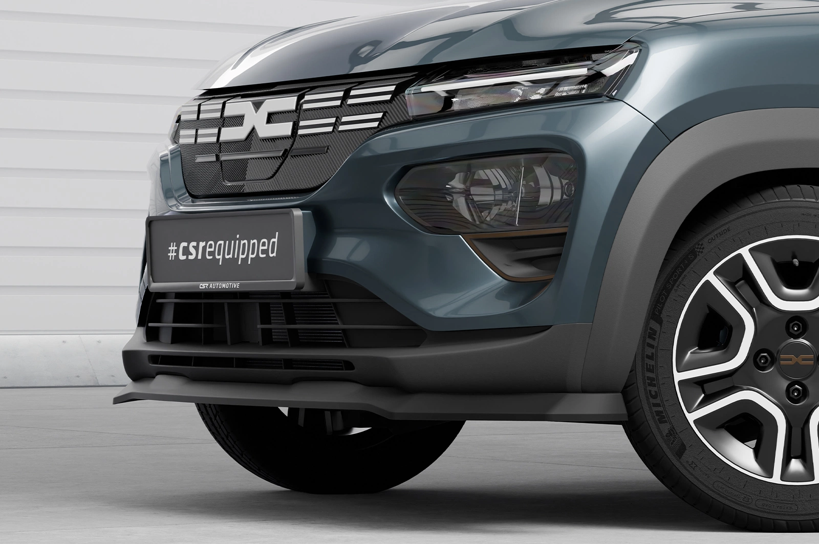 Voorspoiler Dacia Spring Electric Glans Zwart 2020– CSR