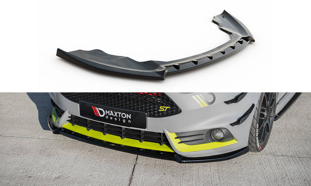 Voorspoiler Ford Fiesta ST Mk7 FL V.4 Glanzend Zwart