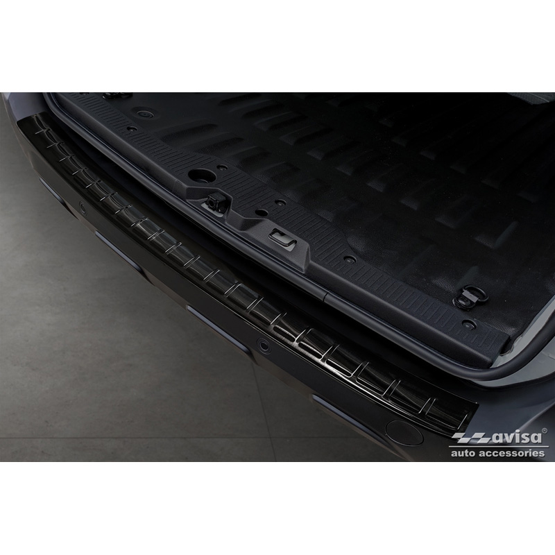 Zwart RVS Achterbumperprotector  Renault Express Furgon 2021- 'Ribs'