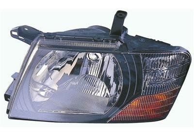 koplamp, H4, zwart, rechts Mitsubishi Pajero, 2000-2003