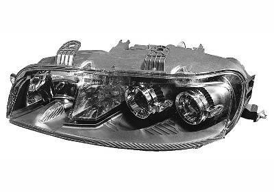 koplamp, H+H1+H3, elektr verstelb, rechts, 07/2001-Fiat Punto, 1