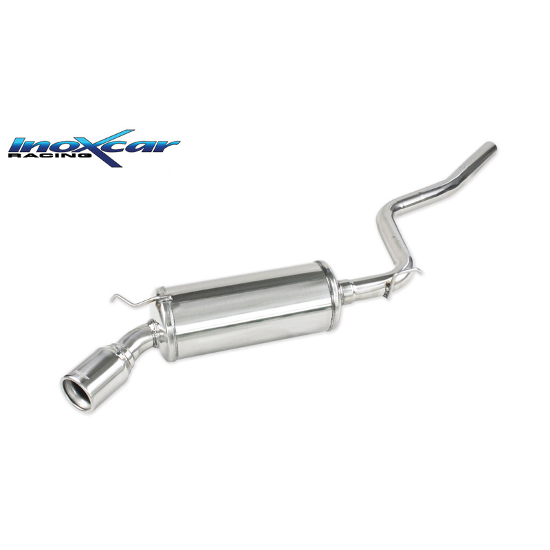 100% RVS Sportuitlaat  Fiat Cinquecento 0.9 40pk/1.1 Sporting 54pk 1994- 1x80mm