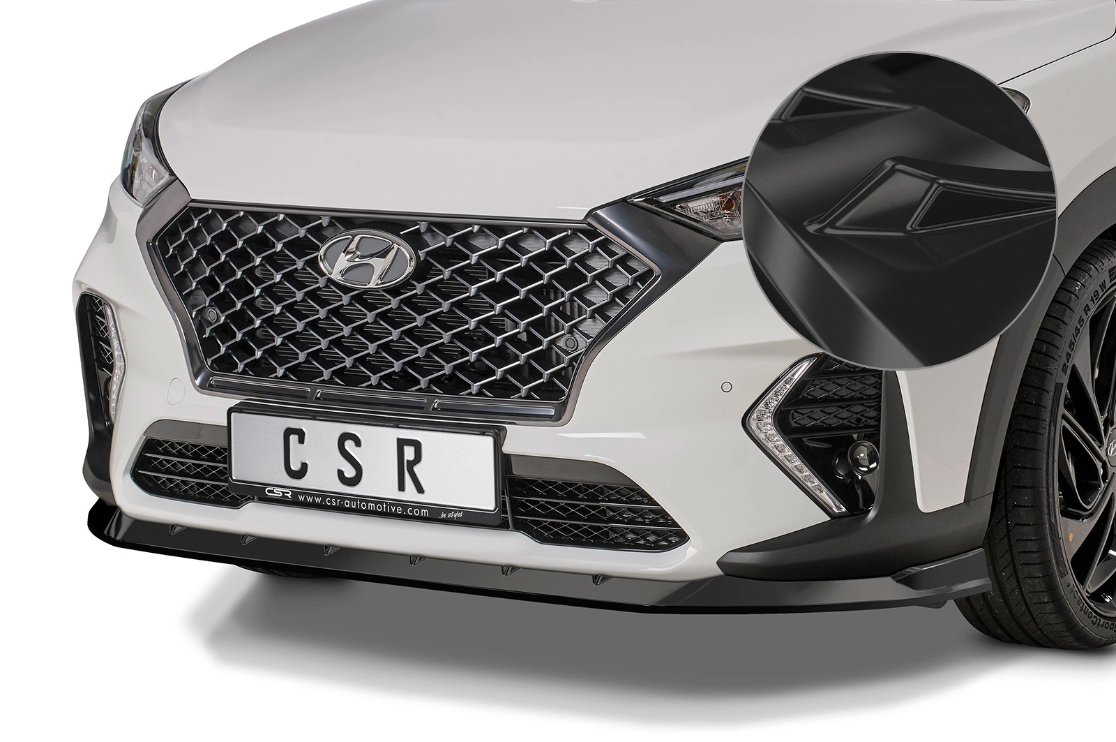 Voorspoiler Hyundai Tucson (TLE) N-Line 2019–2020 – CSR Automotive – Glans Zwart