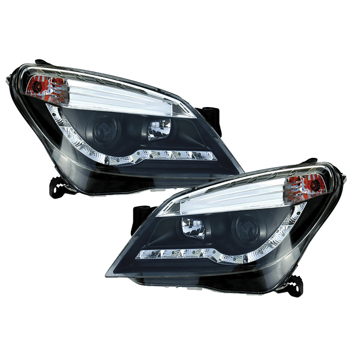 Faros Opel Astra H Dayline Los ojos del Diablo negro