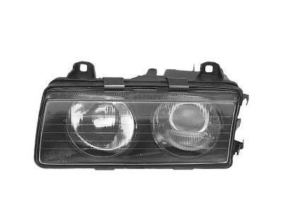 koplamp, Hella, H1+H1, rechts,-05/1994 BMW 3 serie E36, 1992-199