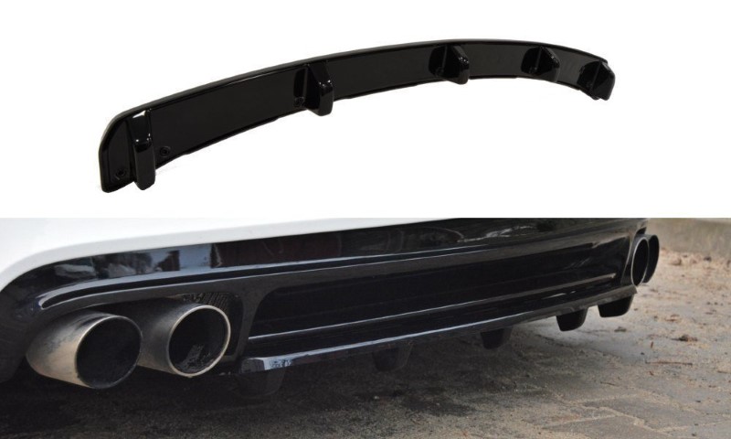 Centraal Achter Spoiler Audi TT S 8J Glanzend Zwart (met een verticale balk)