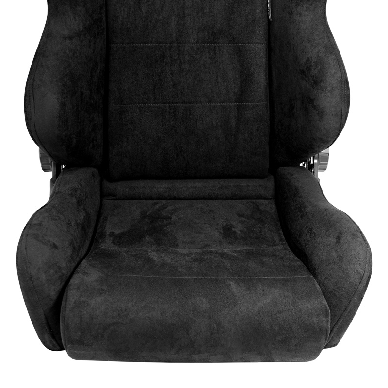 Sportstoel "Type C" Stof/Suede Zwart