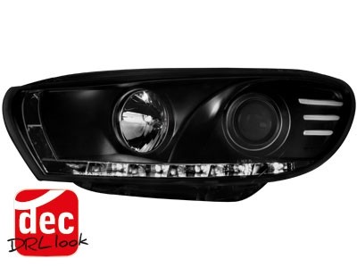 Faros VW Scirocco 08-.. Dayline Los ojos del Diablo negro