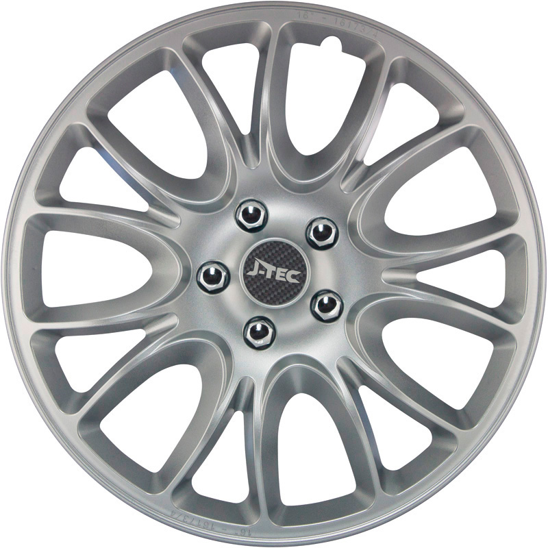 4-Delige J-Tec Wieldoppenset Hero 15-inch zilver