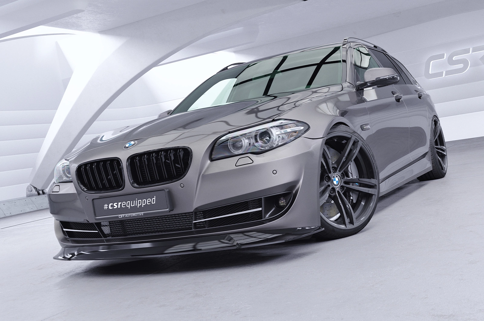 Voorspoiler BMW 5er F10 / F11 glans zwart   01/2010-07/2013