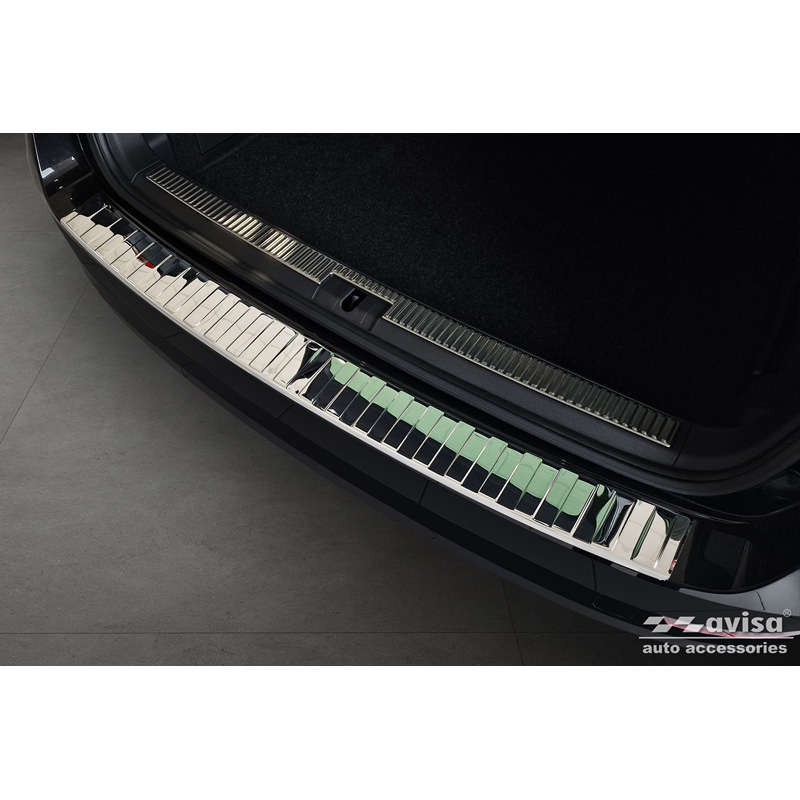 Chroom RVS Achterbumperprotector  Skoda Superb Combi 2015-2019 incl. Facelift 2019-2024 & Scout 'Ribs'
