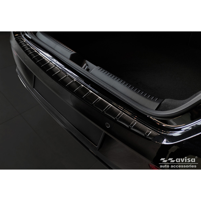 Zwart RVS Achterbumperprotector  Mercedes CLA II (X118) Shooting Brake 2019- 'Ribs'