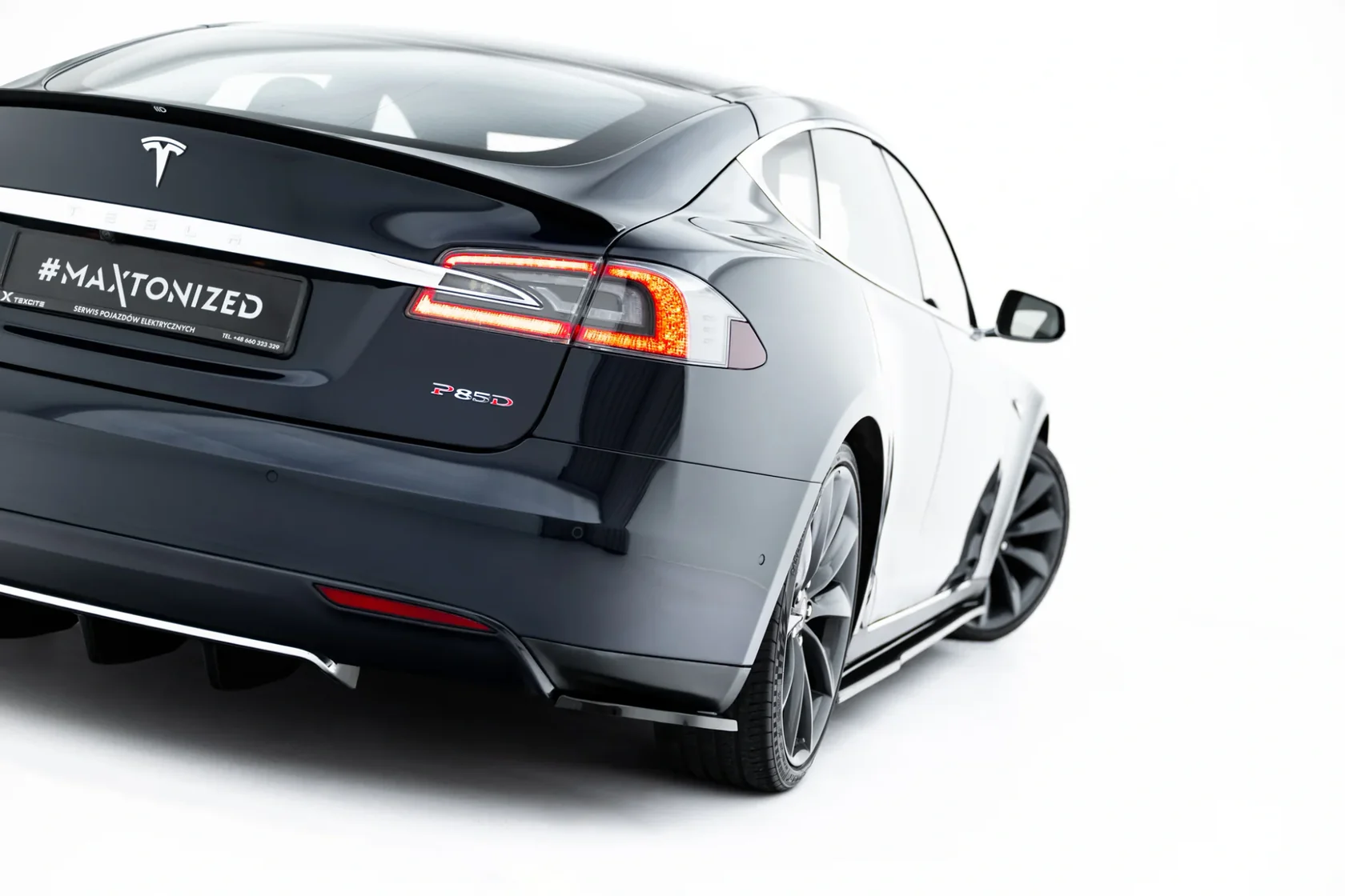 Zij Diffuser V.2 Tesla Model S Mk1 Maxton Glans Zwart
