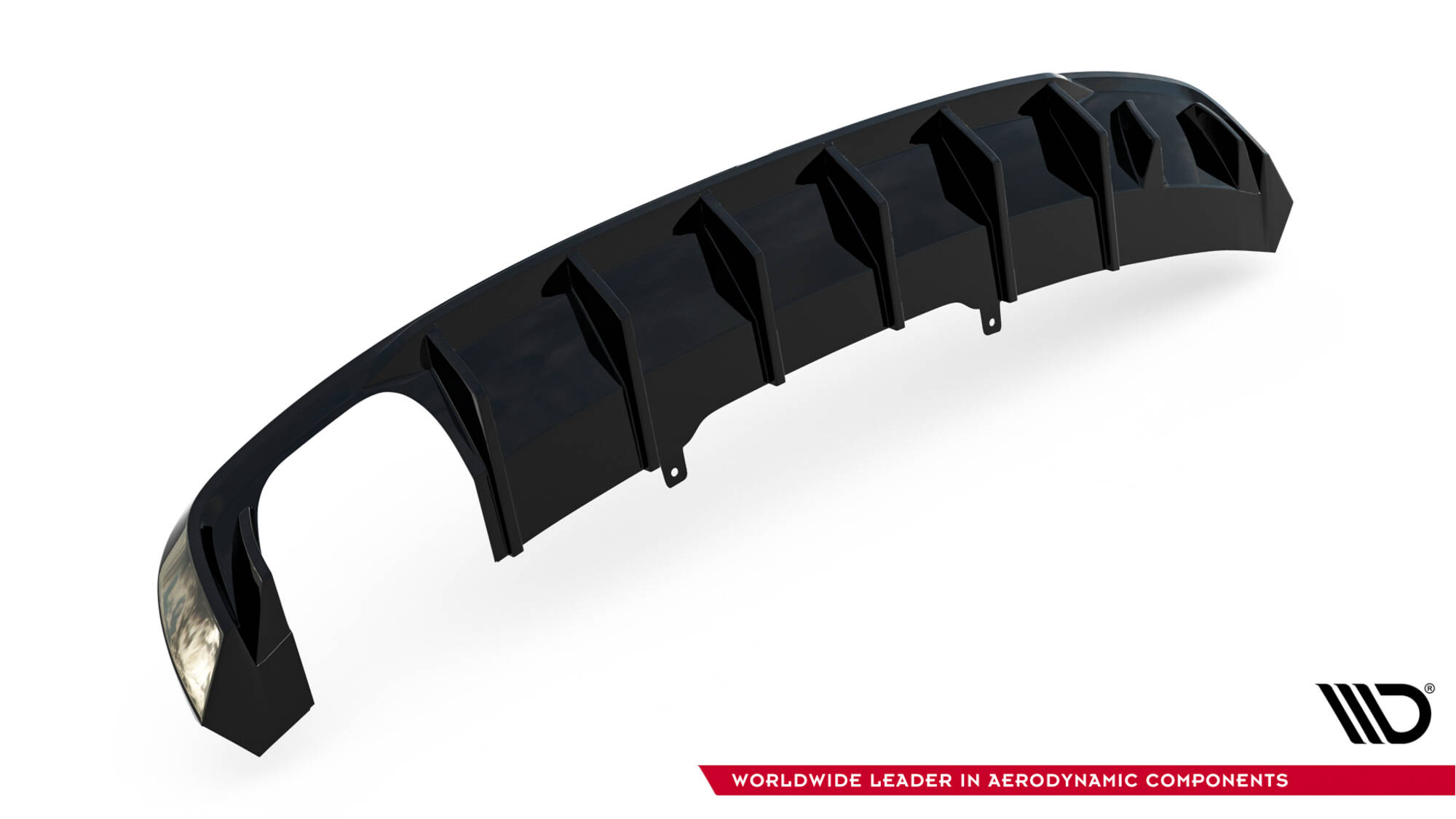 Achter Diffuser Audi A4 S-line B9 Maxton Glanzend zwart