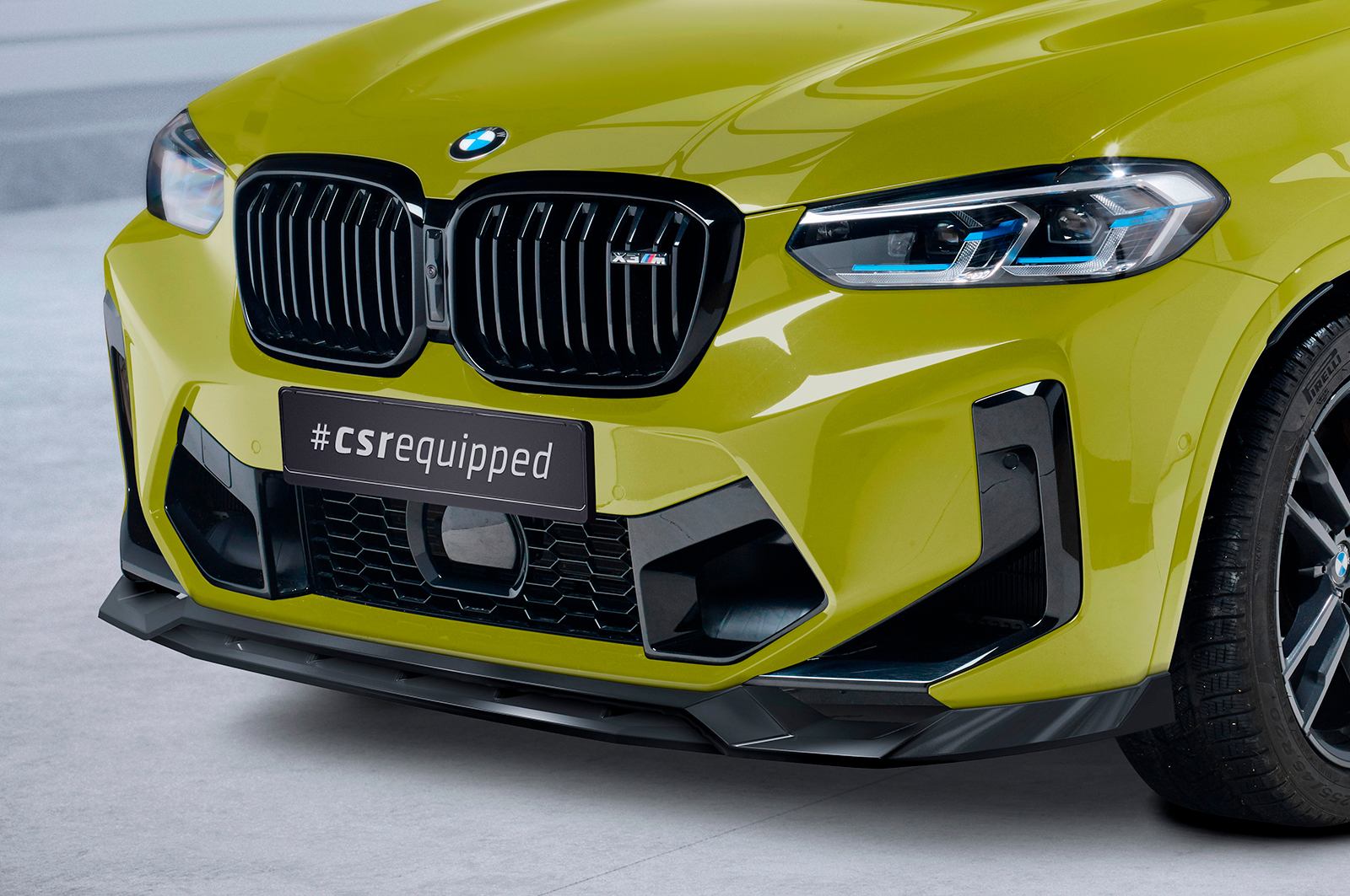 Voorspoiler BMW X3M F97 FL CSR Glans Zwart