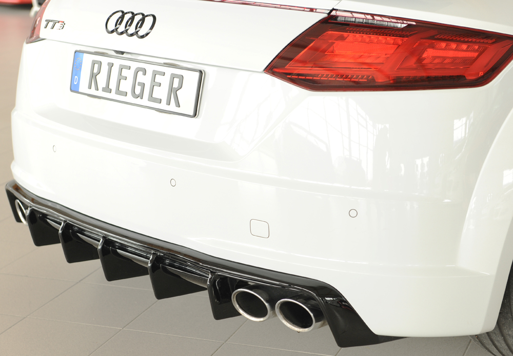 Diffuser Audi TT S-Line / TTS Rieger Glans Zwart