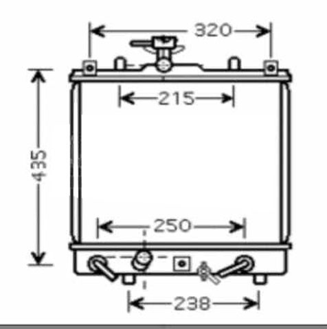 Radiator IGNIS. 00-03 375x350 1.3I-16V +/-AC