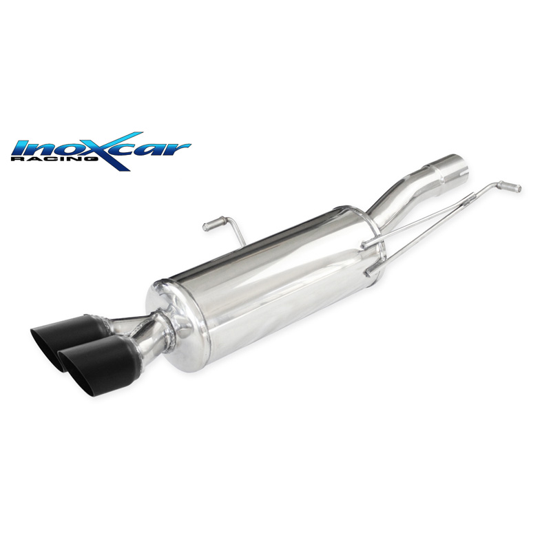 100% RVS Sportuitlaat  Peugeot RCZ 1.6 THP 200pk 2010- 2x80mm Ceramic Black