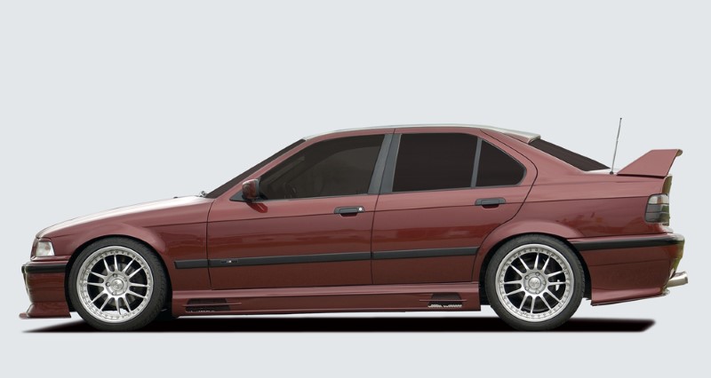 Achterspoiler met 3e remlicht BMW E36 Sedan Breedversie ll Riege