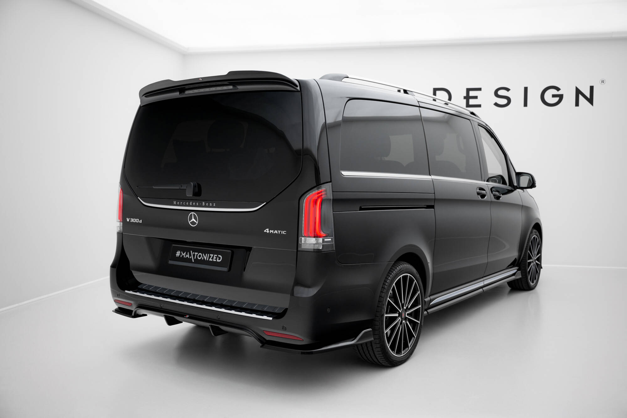 Achterzij Spoilers V.3 Mercedes-Benz V-Class AMG-Line W447 Facelift Maxton Glanzend zwart