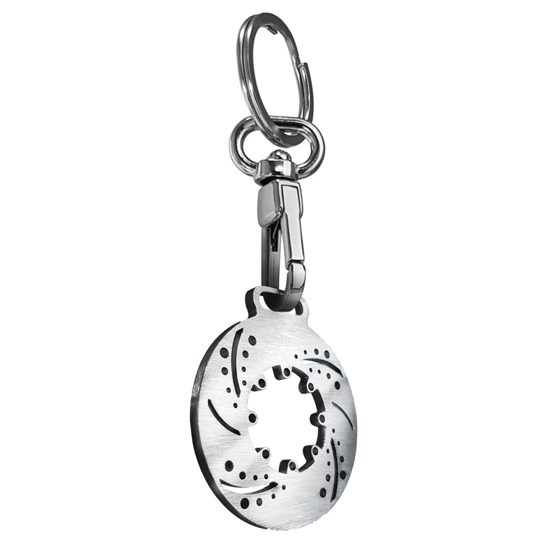 RVS sleutelhanger - 'Remschijf' (Zilver)