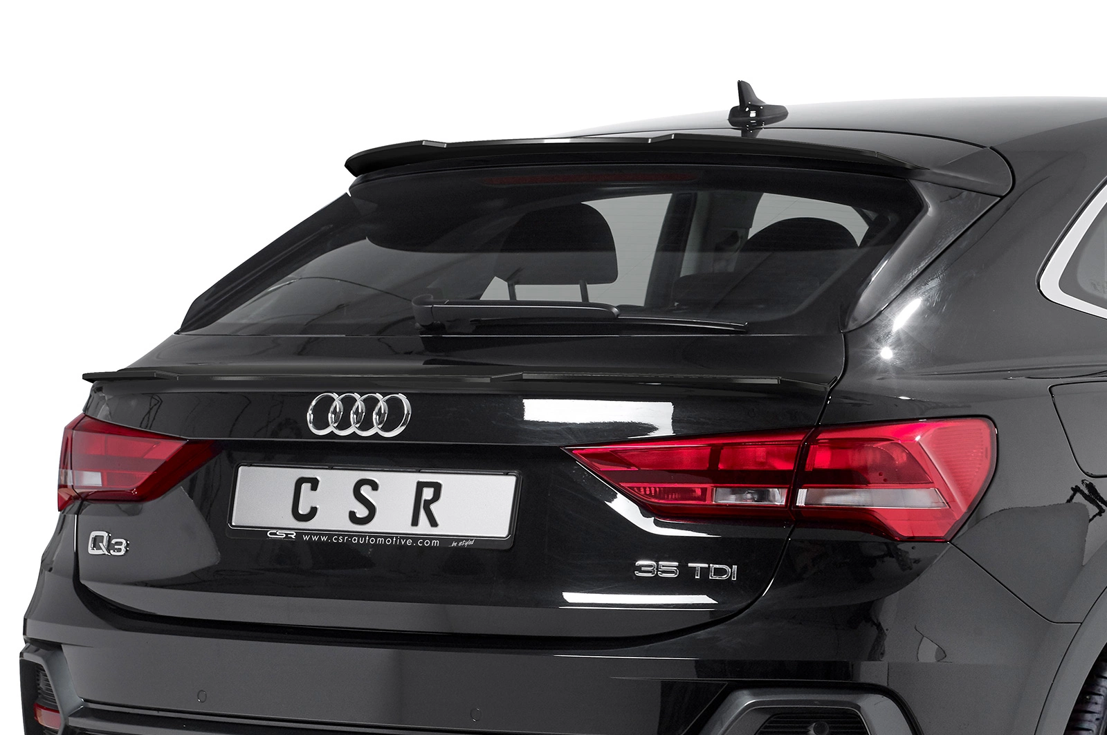 Achterspoiler Audi Q3 (Typ F3) Sportback 2019–heden – CSR Automotive – Glans Zwart