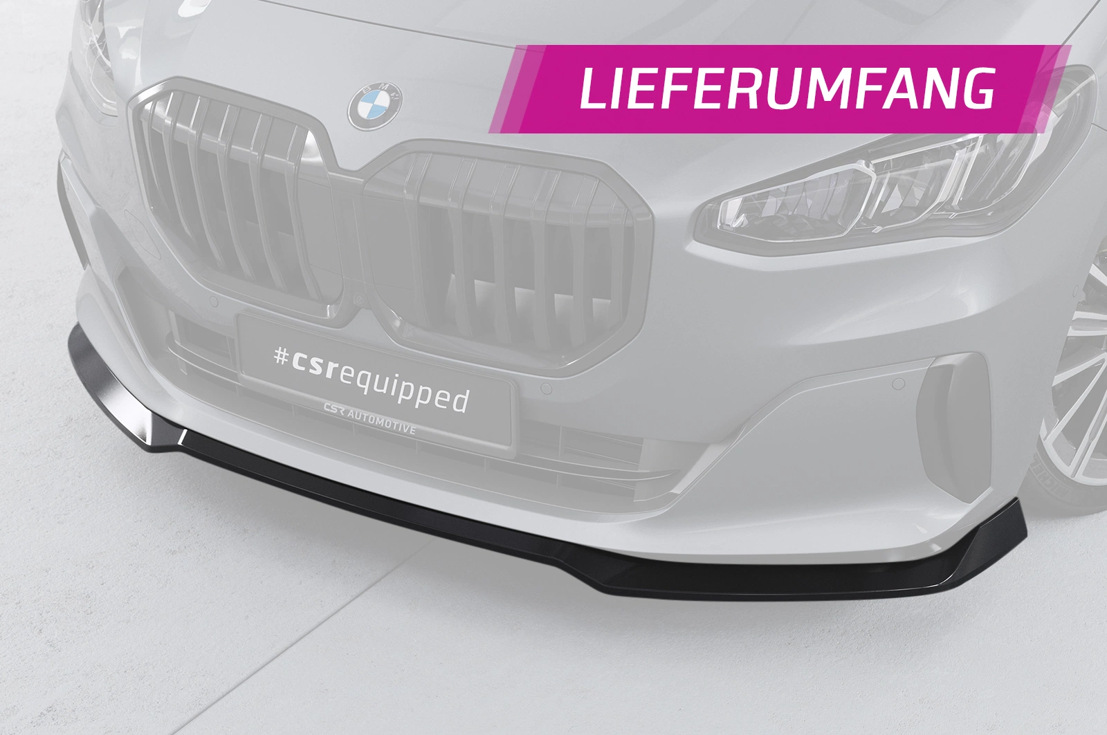 Voorspoiler BMW 2er (U06) Active Tourer glans zwart