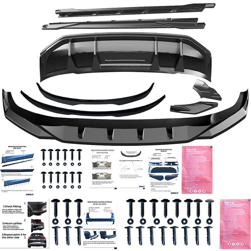 Oneway Complete bodykit  Audi Q3 (F3N) Sportback S-Line 2019-2025 excl. RSQ3 - Glanzend zwart