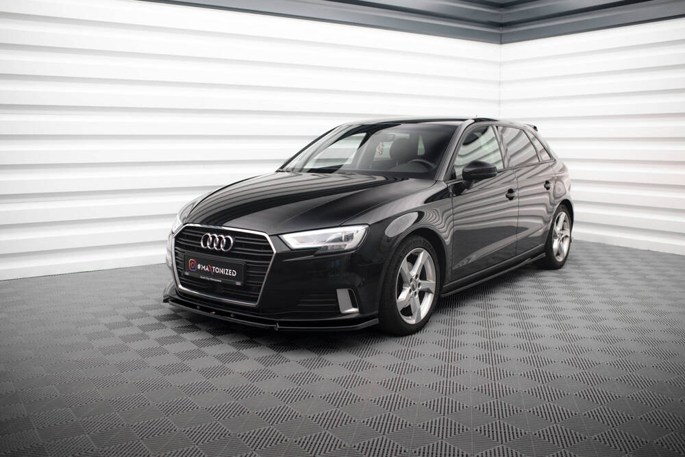 Zijskirts Audi A3 8V Sportback FL 16-20 Maxton Glans Zwart