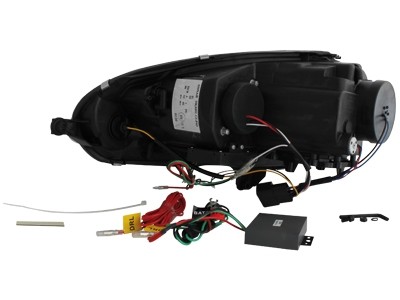 Headlights VW Golf V 03-09 Devil Eyes Dlite LED Chrome