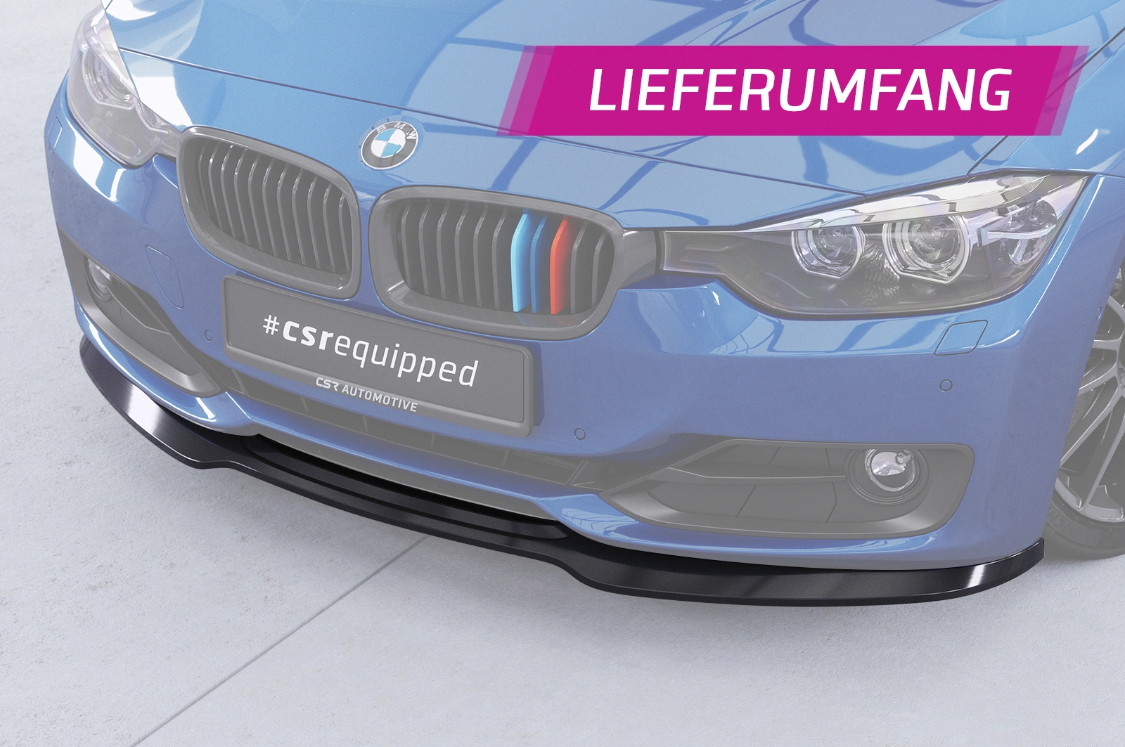 Voorspoiler BMW 3er (F30 / F31) Glans Zwart (10/2011 - 06/2015) van CSR Automotive