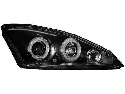 Faros Ford Focus 01-04 Angel Eyes negro
