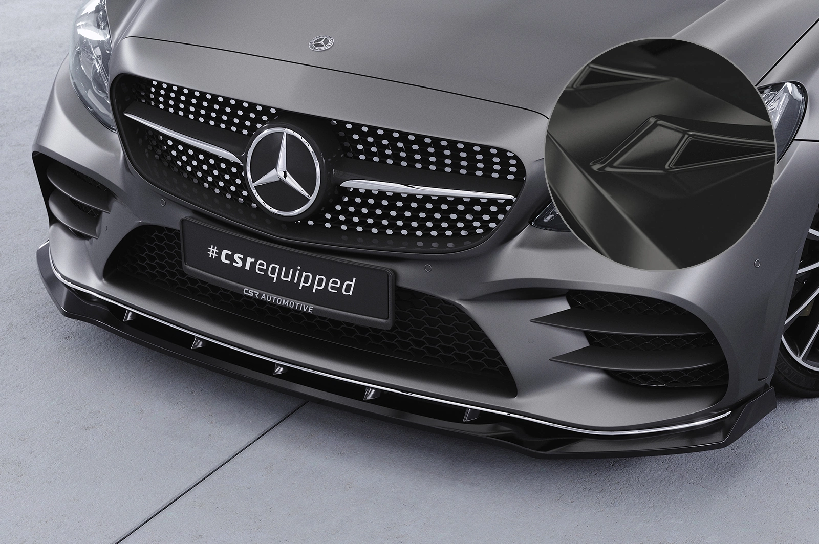 Voorspoiler Mercedes-Benz C-Klasse W205 AMG-Line Glans Zwart (03/2018–2021) CSR