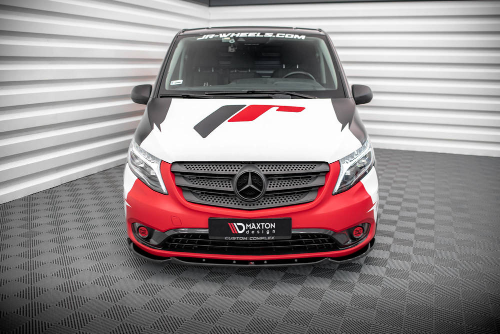 Voorspoiler V.1 Mercedes Vito W447 FL Maxton Glans Zwart