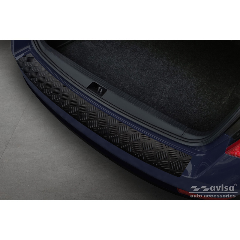 Matzwart Aluminium Achterbumperprotector  Skoda Octavia III Kombi Facelift 2017-2020 'Riffled Plate'