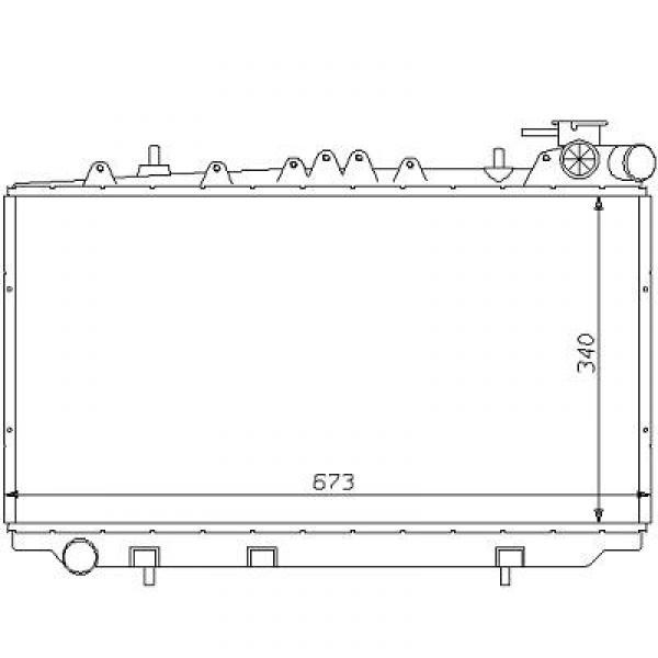 Radiator PRIMERAP10 90-96 340x673 2.0 DIESEL +/-AC